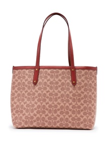 Коричневая сумка Central Tote с монограммами Coach