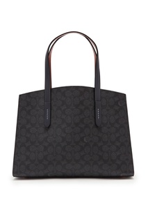 Синяя сумка Charlie Carryall с монограммами Coach
