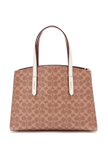 Бежевая сумка Charlie Carryall с монограммами Coach