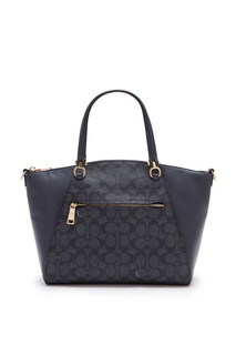 Синяя сумка Prairie Satchel с монограммами Coach