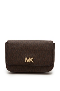 Коричневая сумка Mott с монограммами Michael Kors