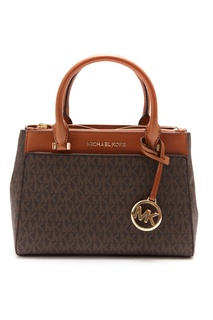 Коричневая сумка Gibson с монограммами Michael Kors