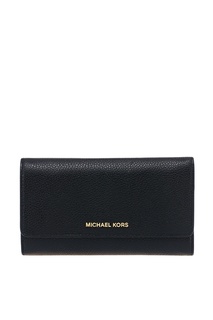 Черный кошелек с клапаном Money Pieces Michael Michael Kors