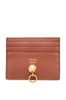 Бордовая визитница Fendi