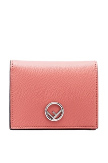 Розовый кожаный кошелек Fendi