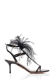 Черные босоножки Ponza 60 Aquazzura