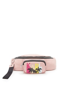 Розовая поясная сумка с отделкой Karl Lagerfeld