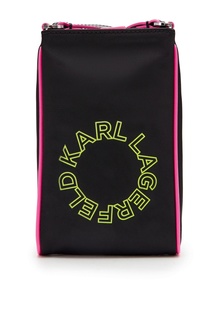 Черная сумка с контрастной отделкой Karl Lagerfeld