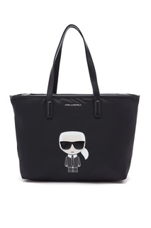 Черная сумка с рисунком Karl Lagerfeld