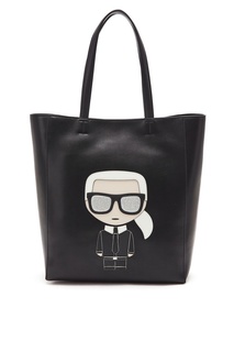 Черная сумка с рисунком Karl Lagerfeld