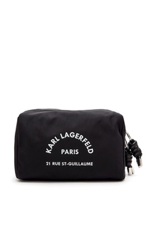 Черная косметичка с логотипом Karl Lagerfeld