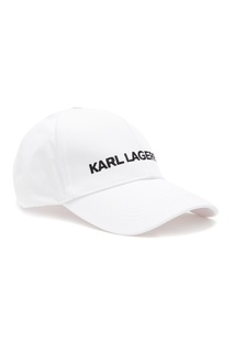 Белая бейсболка с вышитым логотипом Karl Lagerfeld