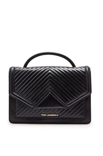 Черная стеганая сумка-кроссбоди Karl Lagerfeld