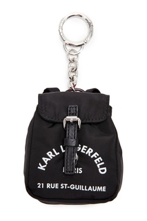 Черный текстильный брелок Karl Lagerfeld