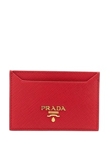 Красный чехол для карт Prada