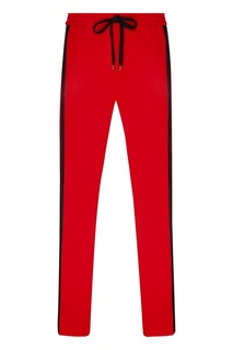 Прямые красные брюки с лампасами No.21