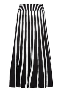 Черно-белая вязаная юбка Msgm
