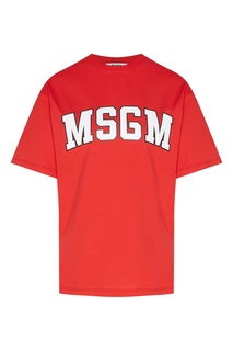 Красная футболка с монограммой Msgm