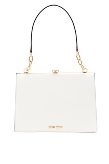 Белая сумка Solitaire Miu Miu