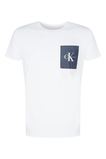 Белая футболка с логотипом Calvin Klein