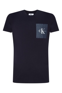 Черная футболка с логотипом Calvin Klein