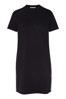 Черное платье с логотипами Calvin Klein