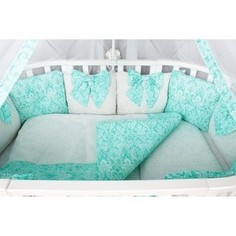 Комплект в кроватку AmaroBaby Premium 18 предметов (6+12 бортиков) ЭЛИТ (бязь, мятный)