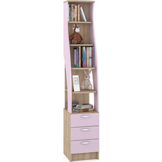 Стеллаж Моби Ника 410 бук песочный/лаванда Mobi