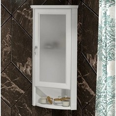 Шкаф Opadiris Клио 32 белый матовый, угловой, правый, с матовым стеклом (Z0000014863)
