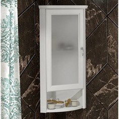 Шкаф Opadiris Клио 32 белый матовый, угловой, левый, с матовым стеклом (Z0000014862)