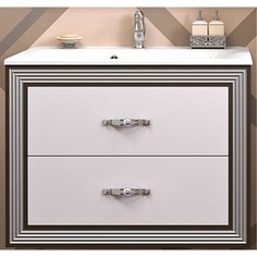 Тумба с раковиной Opadiris Карат 80 серебро (Z0000004137 + Z0000001389)