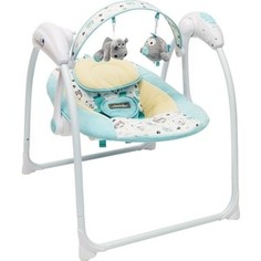 Электронные качели AmaroBaby Swinging Baby TURQUOISE (бирюзовый)