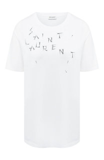Хлопковая футболка Saint Laurent