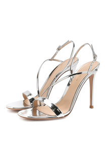 Босоножки Manhattan из металлизированной кожи Gianvito Rossi