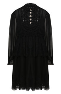 Платье из смеси шелка и хлопка Dolce & Gabbana