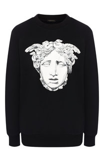 Хлопковый пуловер Versace