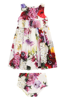 Комплект из хлопкового платья и шорт Dolce & Gabbana