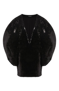 Платье с пайетками Balmain