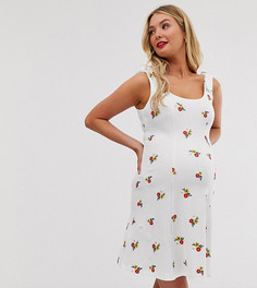 Сарафан с завязками на бретелях и вышивкой ASOS DESIGN Maternity - Белый