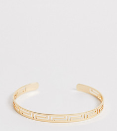 Золотистый браслет-манжета с вырезами ASOS DESIGN Curve - Золотой