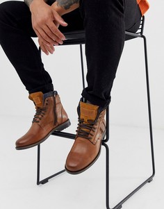 Коричневые кожаные ботинки с джинсовой отделкой Levis Emmerson - Коричневый Levis®