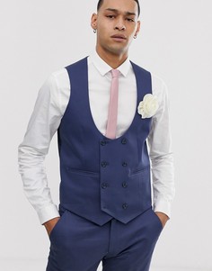 Синий супероблегающий жилет из эластичного хлопка ASOS DESIGN - Синий