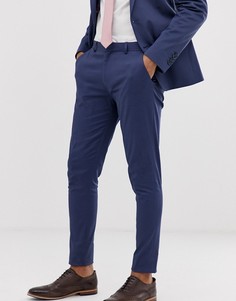 Синие супероблегающие брюки из эластичного хлопка ASOS DESIGN - Синий