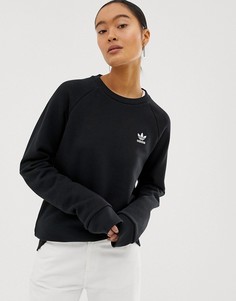 Черный свитшот с круглым вырезом adidas Originals Essential - Черный