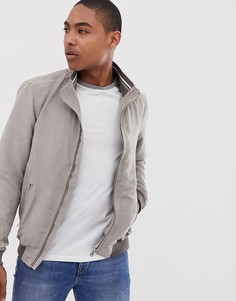 Бежевый бомбер из искусственной замши Celio - Бежевый