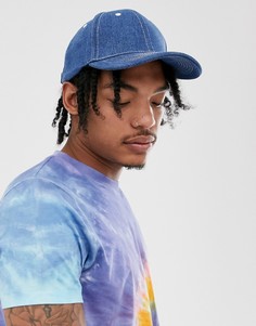 Джинсовая бейсболка с контрастной строчкой ASOS DESIGN - Темно-синий