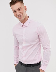 Розовая приталенная рубашка Celio - Розовый