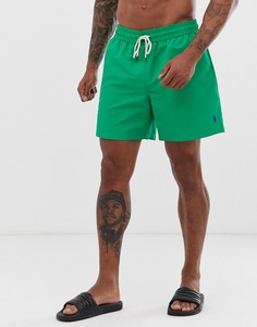 Ярко-зеленые узкие шорты для плавания с логотипом Polo Ralph Lauren Traveler