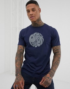 Темно-синяя футболка с логотипом Pretty Green - Темно-синий