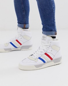 Белые высокие кроссовки с логотипом adidas Originals rivalry
